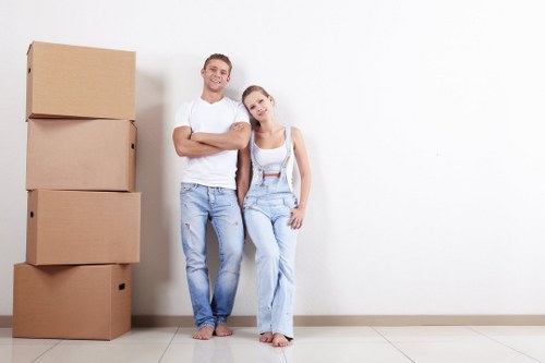 Customer complaint being logged by a removal company representative