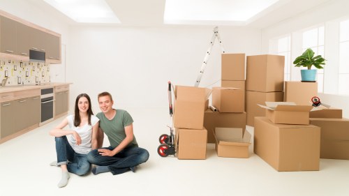 Professional removal truck loaded for a Chelsea move