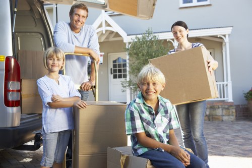 Packed student belongings ready for a local Chelsea move