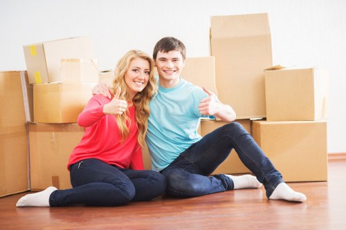 Staff assessing risks and planning a safe property move